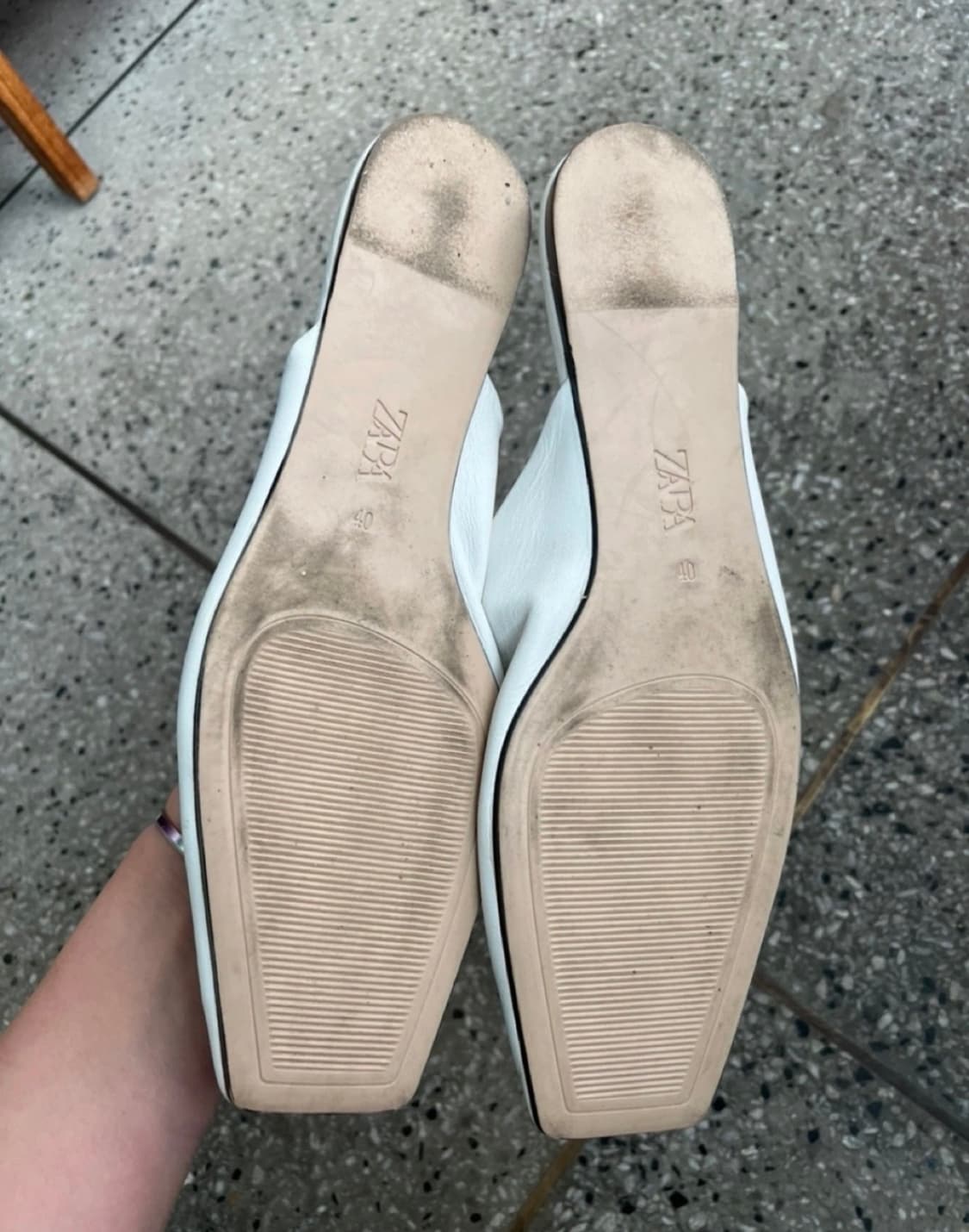 자라 zara 여성 스트랩 리본 플랫 뮬 단화 255 상품이미지5