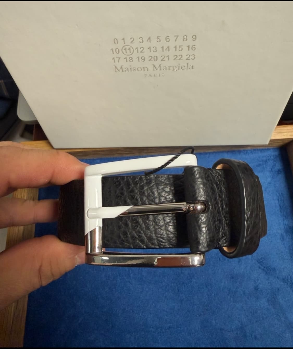 정품 mm6 메종마르지엘라 남성벨트 폭 약 3cm 풀박스 새상품 상품이미지3