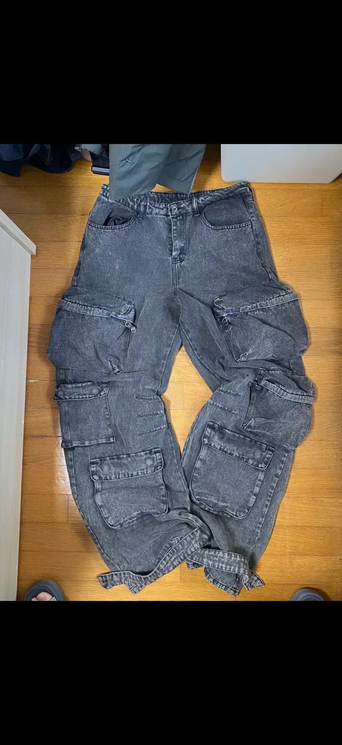 자라 utility pocket jean gray 상품이미지4