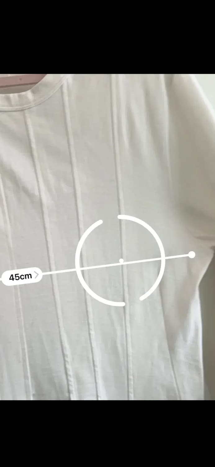 H&M 플리츠 핀턱 반팔 티셔츠(꼼데맛) 상품이미지3