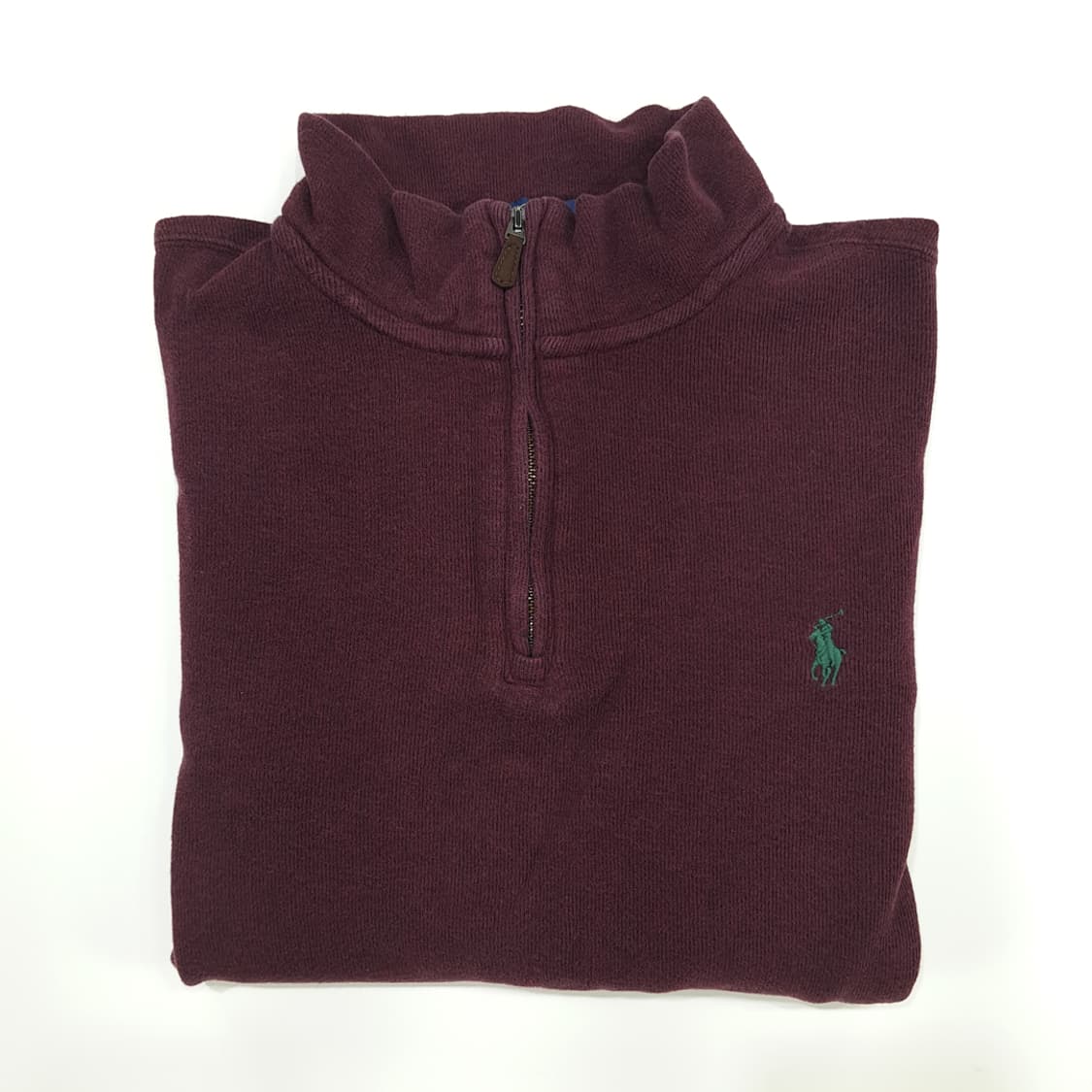 CN667 M 폴로 랄프로렌 QR 버건디와인 하프집업 긴팔 니트 스웨터 상품이미지10