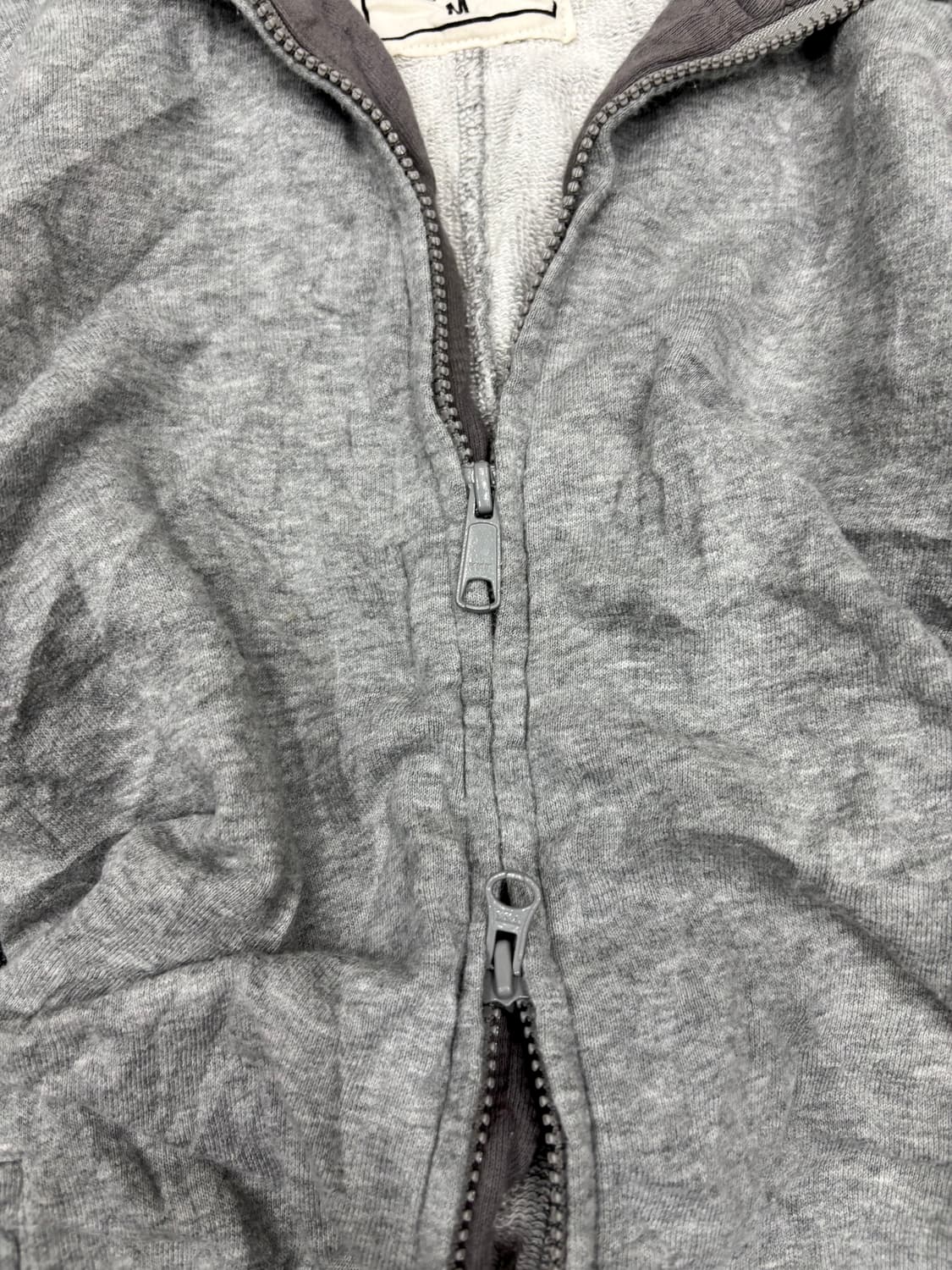 “Vintage” Grey Minimal mood 2-way Hoodie 상품이미지4