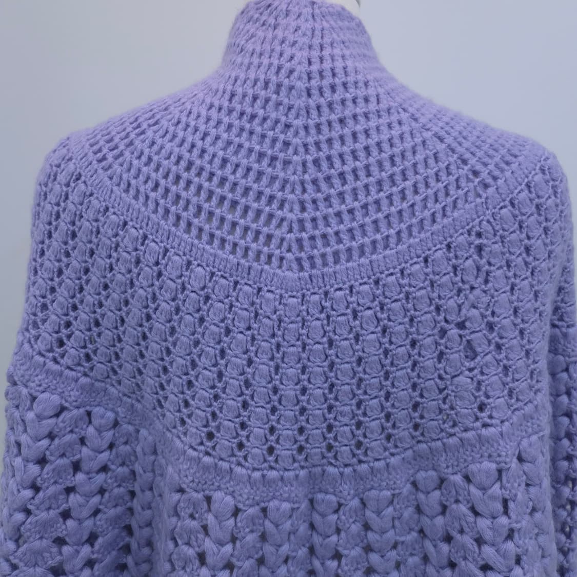 일본제 라벤더 뜨개 니트 숄 상품이미지5