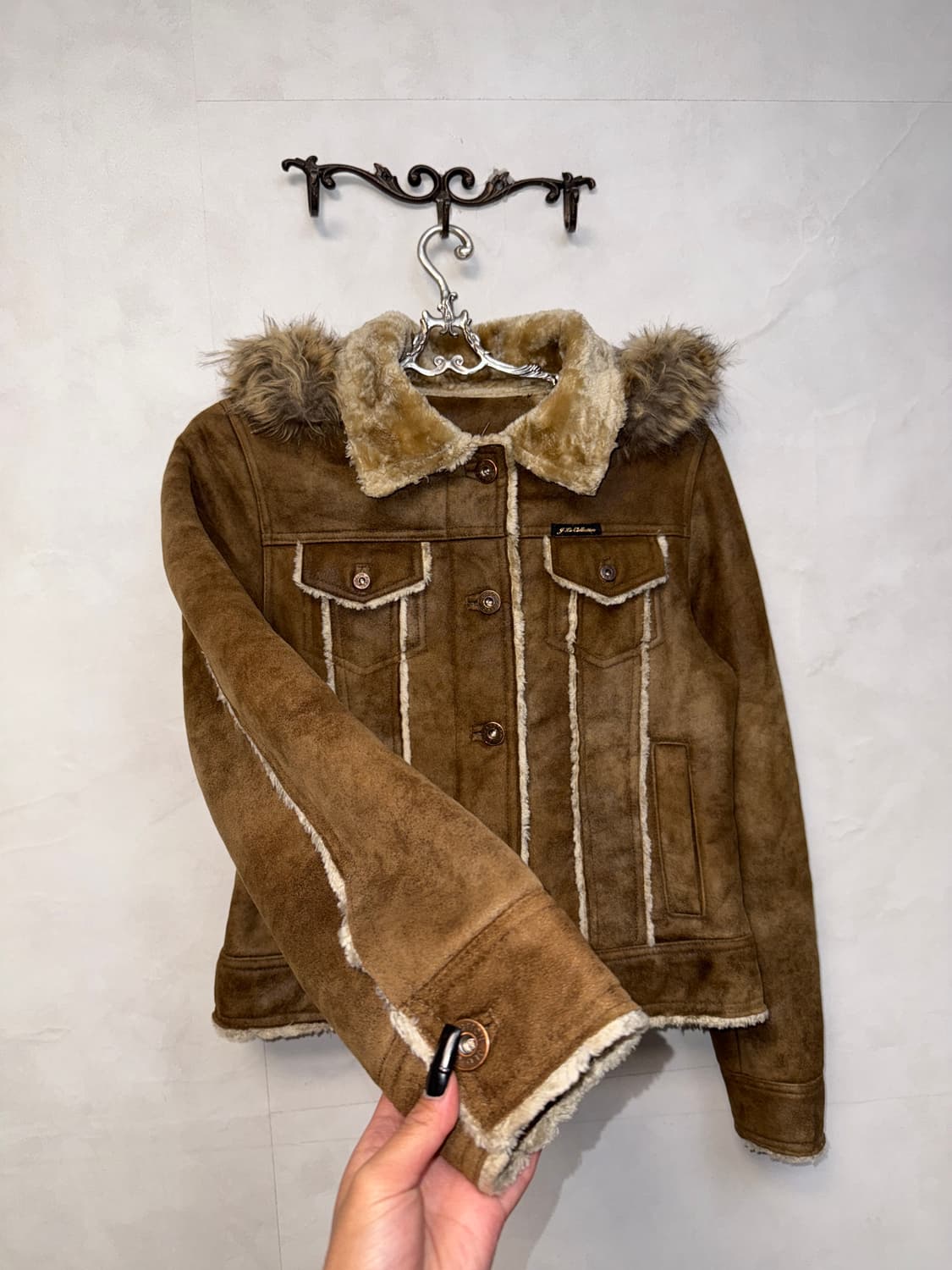 Mocha brown tie dye hood fur mustang  상품이미지2