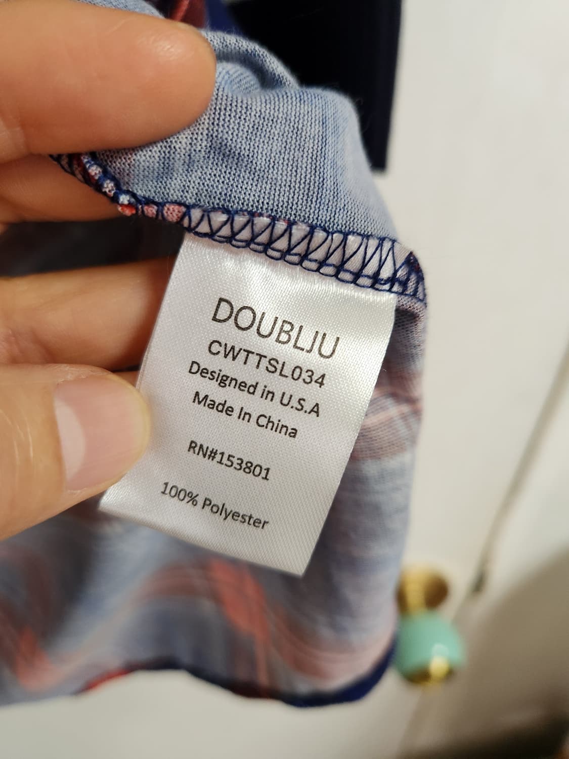 미사용)DOUBLJU 체크 패턴 민소매 블라우스S 상품이미지5