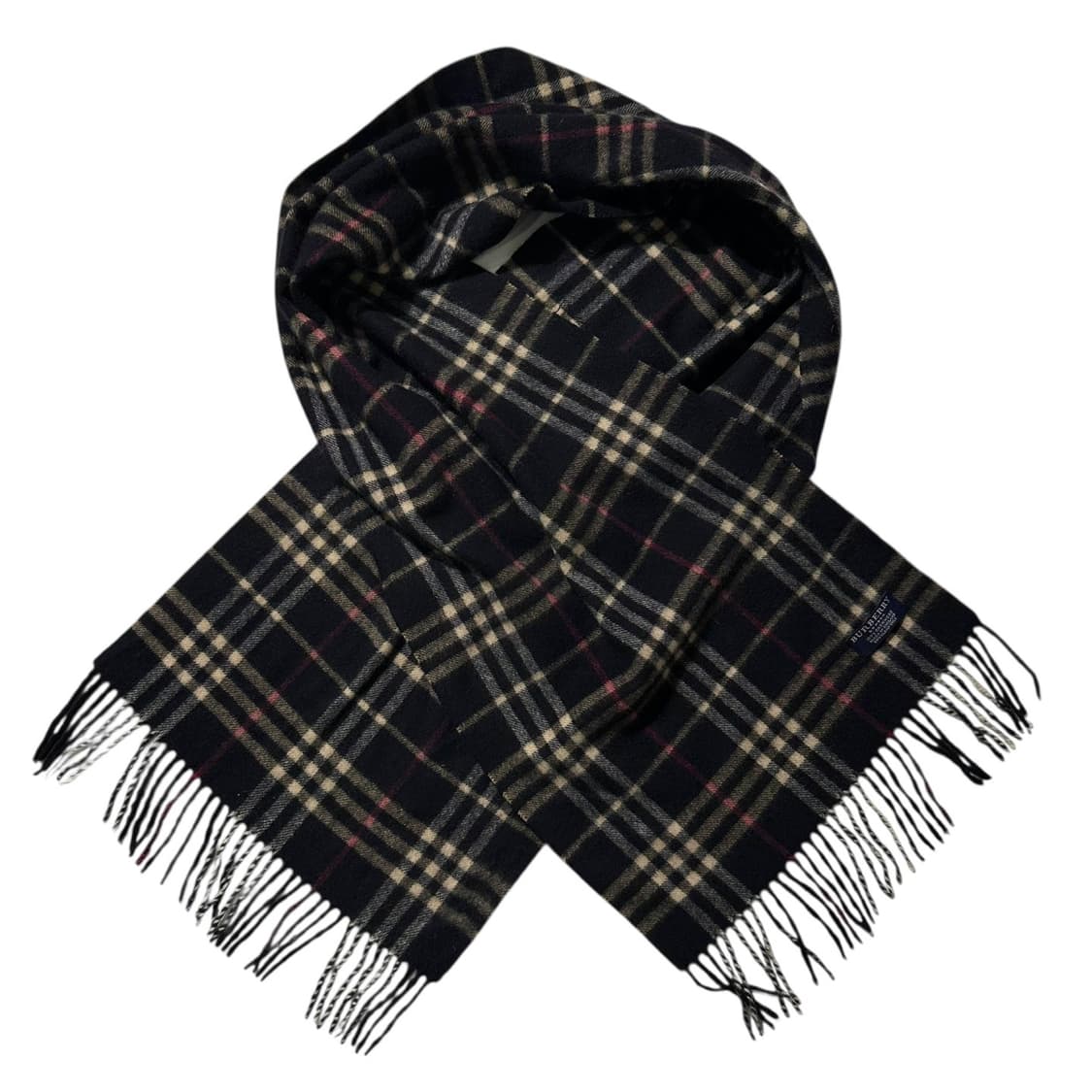 버버리 캐시미어 100% 체크 머플러 목도리 블랙 상품이미지2