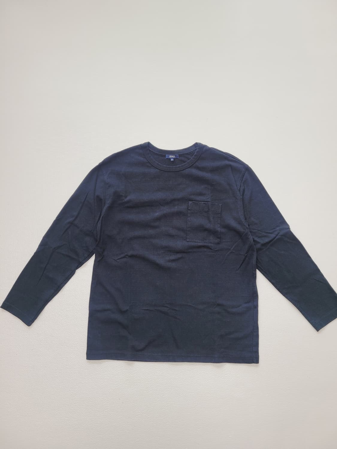 스파오 SPAO 남자 긴팔 라운드티 XL 블랙 상품이미지1