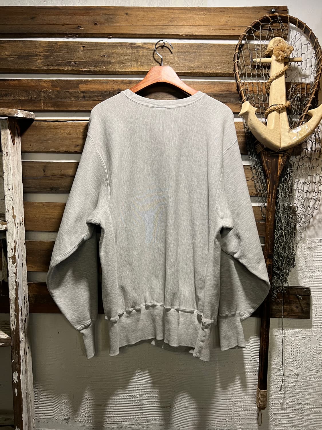 [XL]90's 챔피온 리버스위브 WISCONSIN 멜란지 스웻셔츠 상품이미지6