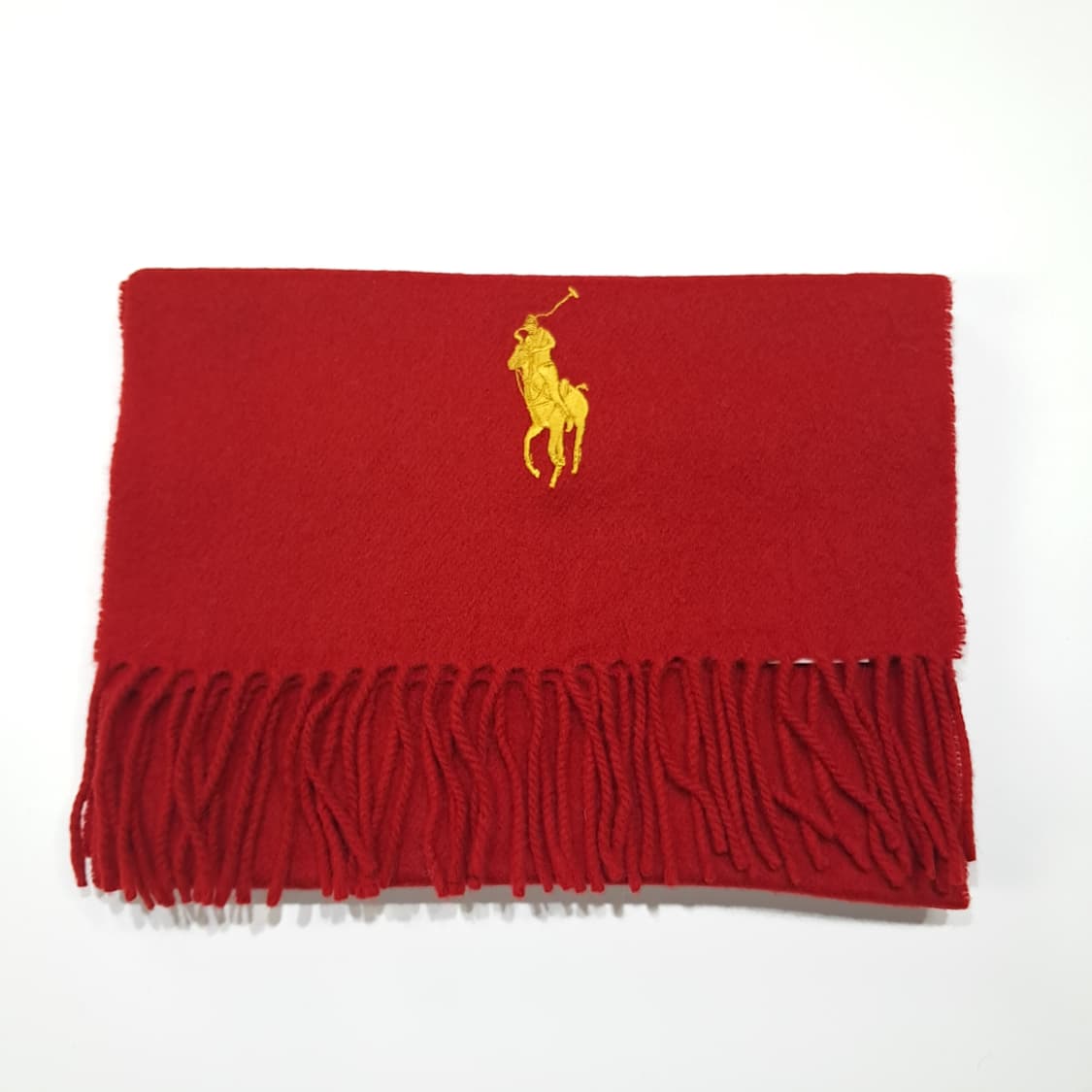 MX654 폴로 이태리판 램스울 빅포니 레드 머플러 목도리 상품이미지7