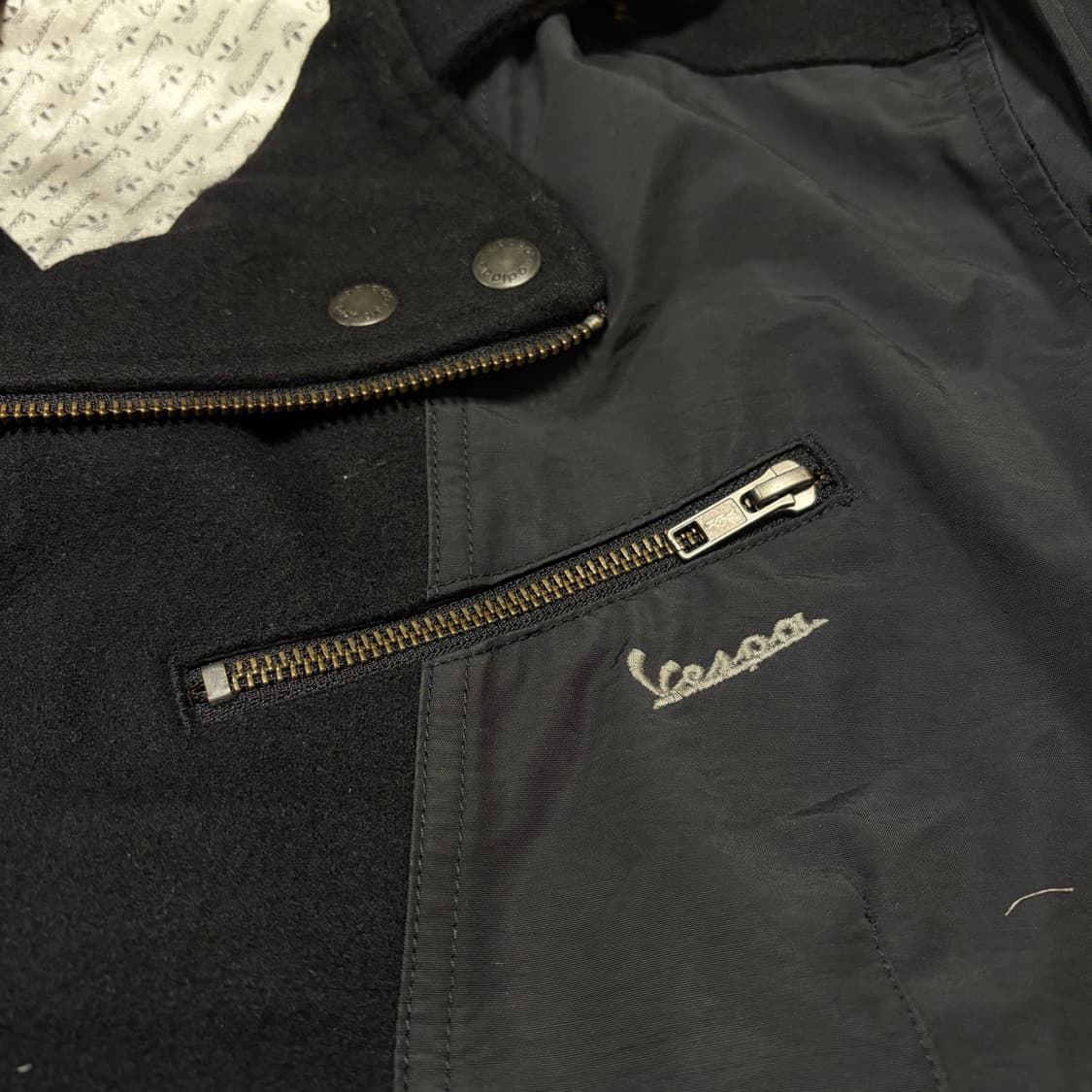 아디다스 X 베스파 00s 삼선 더블 울(양모) 라이더자켓 상품이미지3