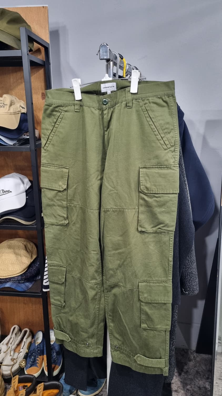 espionage)에스피오나지 올리브색 와이드 cargo pants 34 상품이미지1