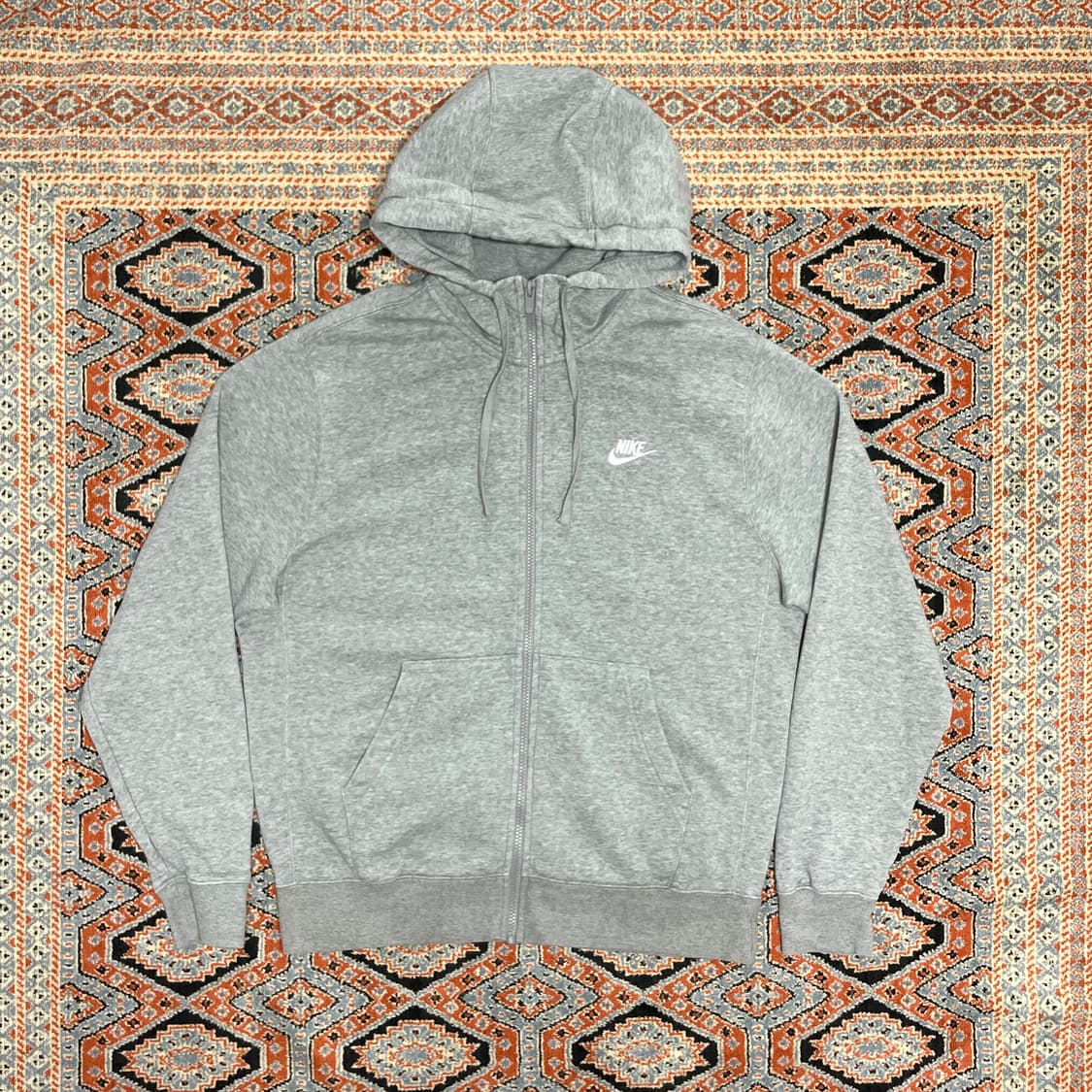 나이키 그레이 하이넥 기모 후드집업 남성M  상품이미지1