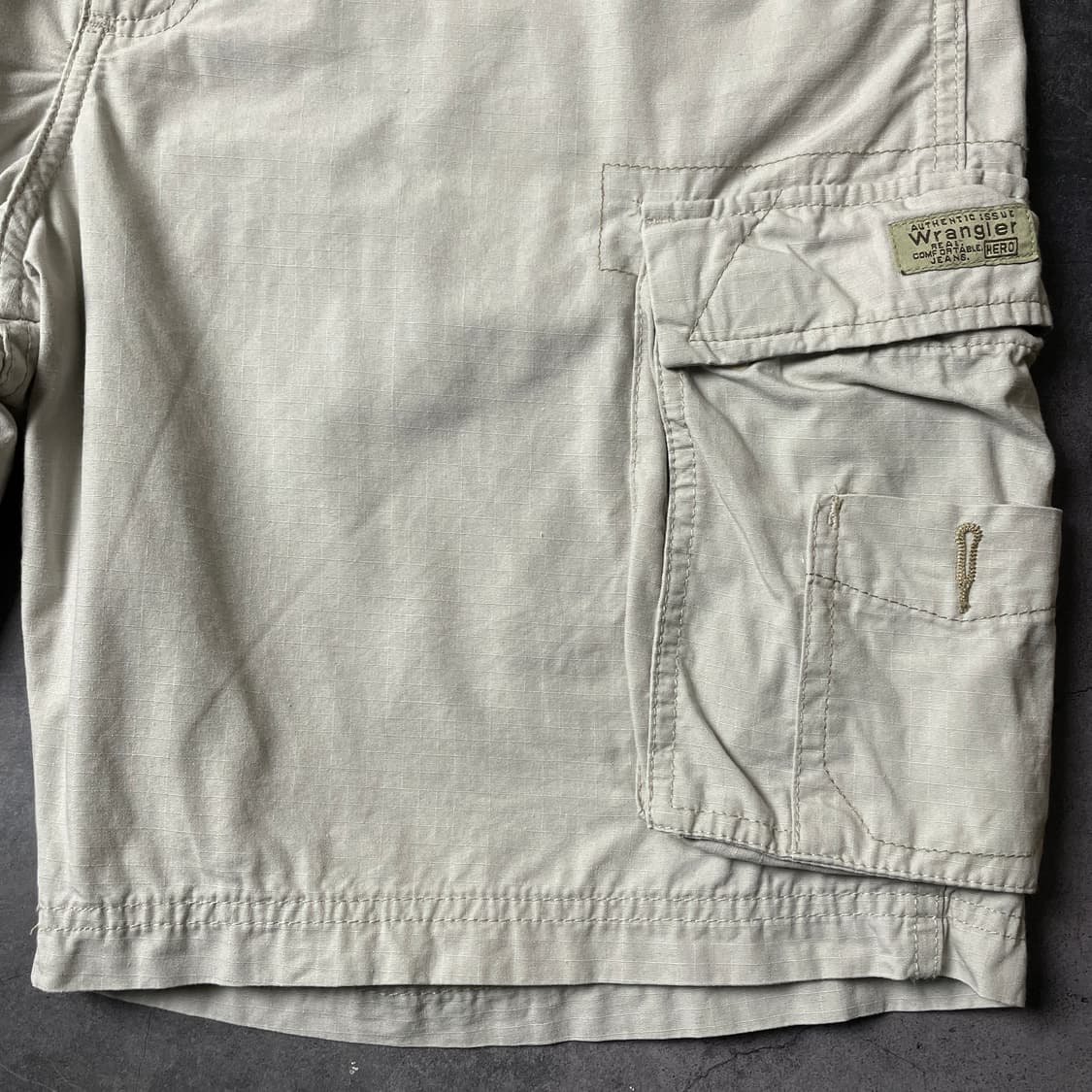 WRANGLER 랭글러 빈티지 아이보리 카고 하프 팬츠 A00751 상품이미지4