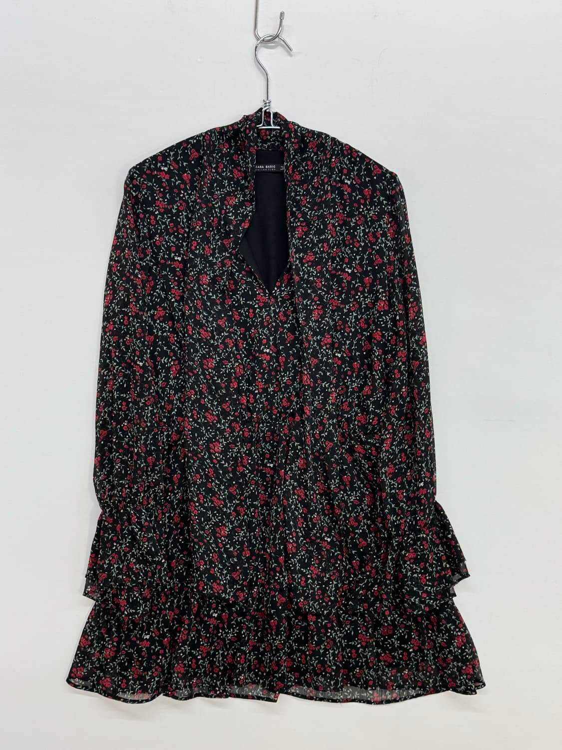 ZARA 꽃무늬 패턴 쉬폰 원피스 상품이미지1