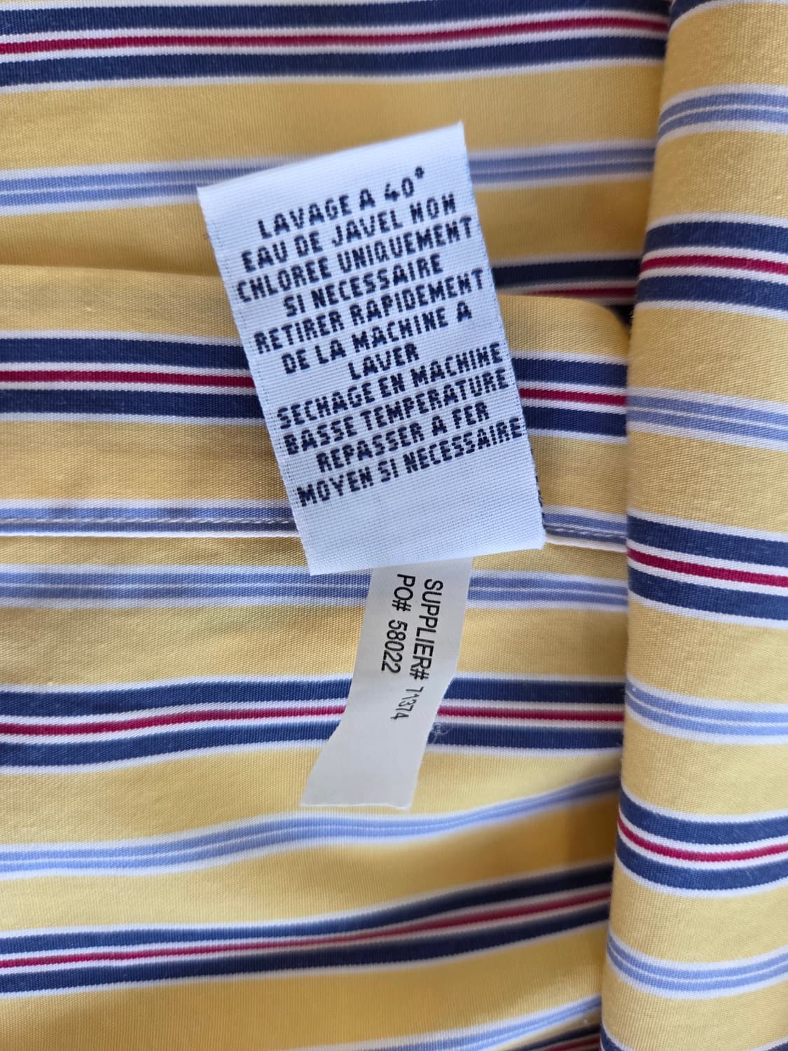 폴로랄프로렌 포니 박시핏 옐로우 스트라이프 셔츠 M/M 상품이미지5