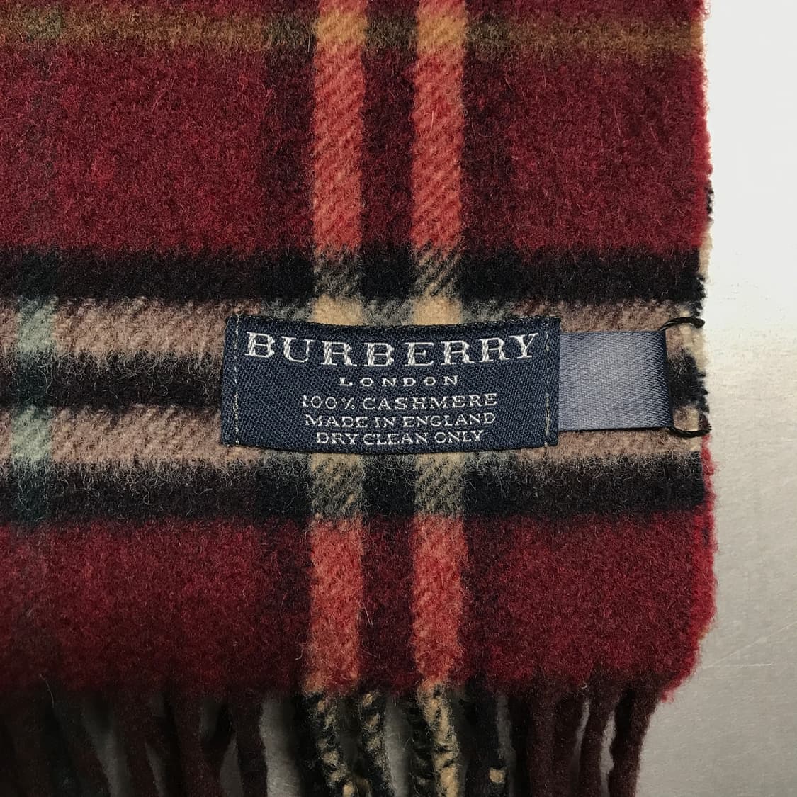 버버리 정품 캐시미어 머플러 레드 상품이미지4
