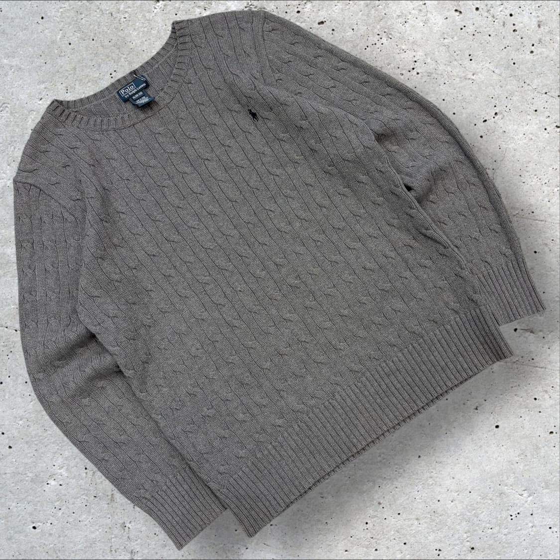[XL] 폴로 랄프로렌 케이블 니트 그레이 C108 상품이미지1