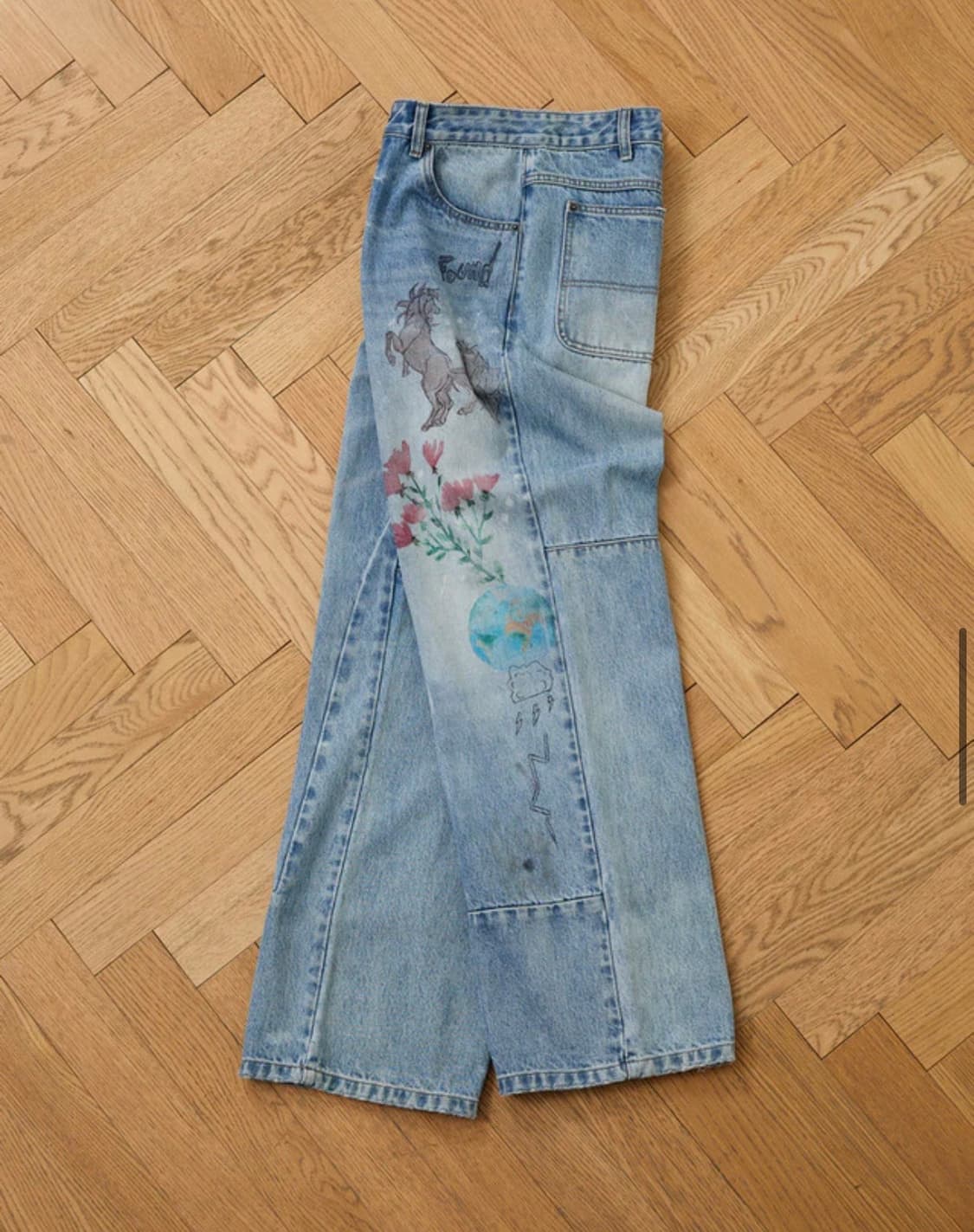 Found hand art jean 상품이미지5