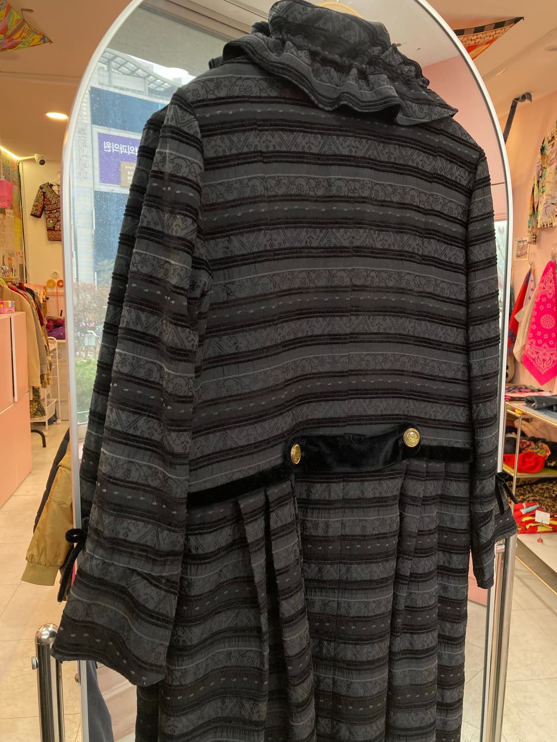 엘레강스 스트라이프 프릴 드레스 상품이미지8