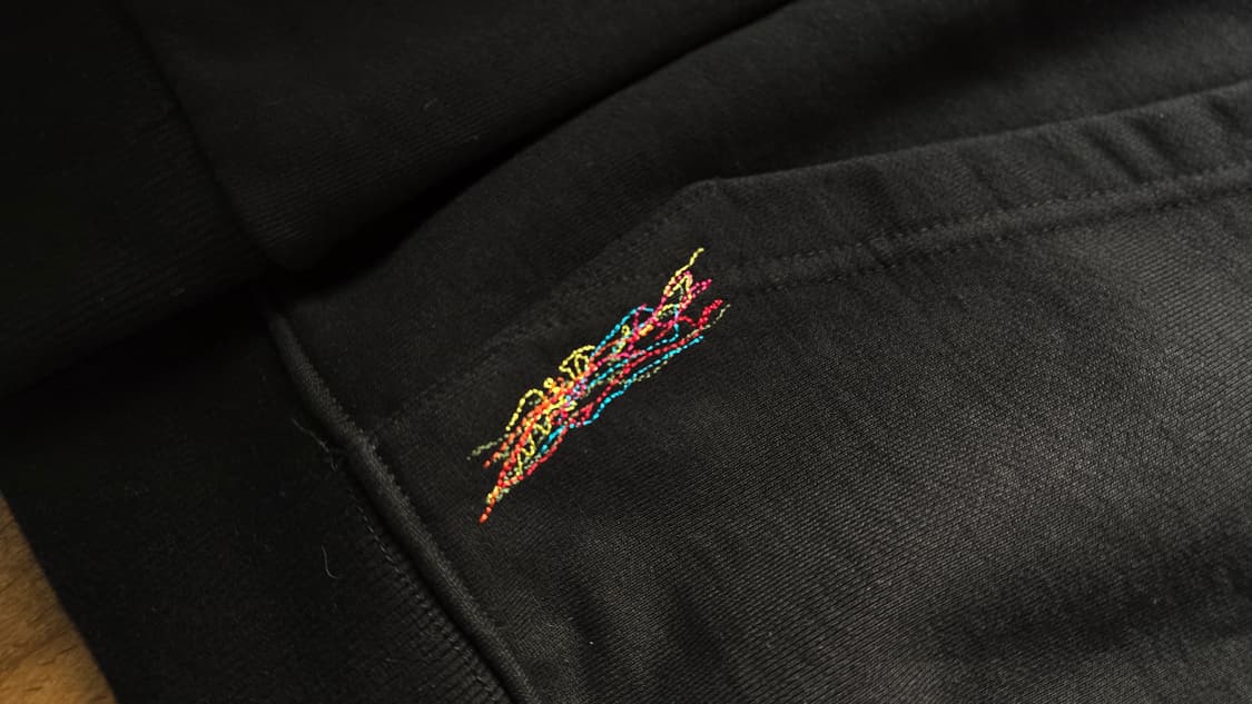 새상품) 앤더슨벨 레인보우 엠브로더리 후디  XL 판매 합니다. 상품이미지3