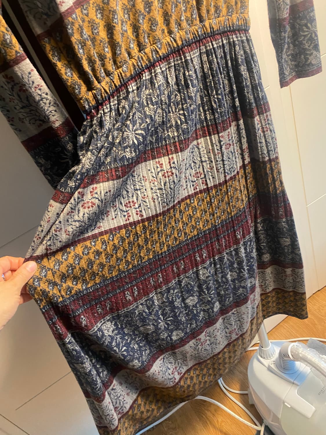 써스데이 아일랜드 패턴 롱 원피스 S 상품이미지4