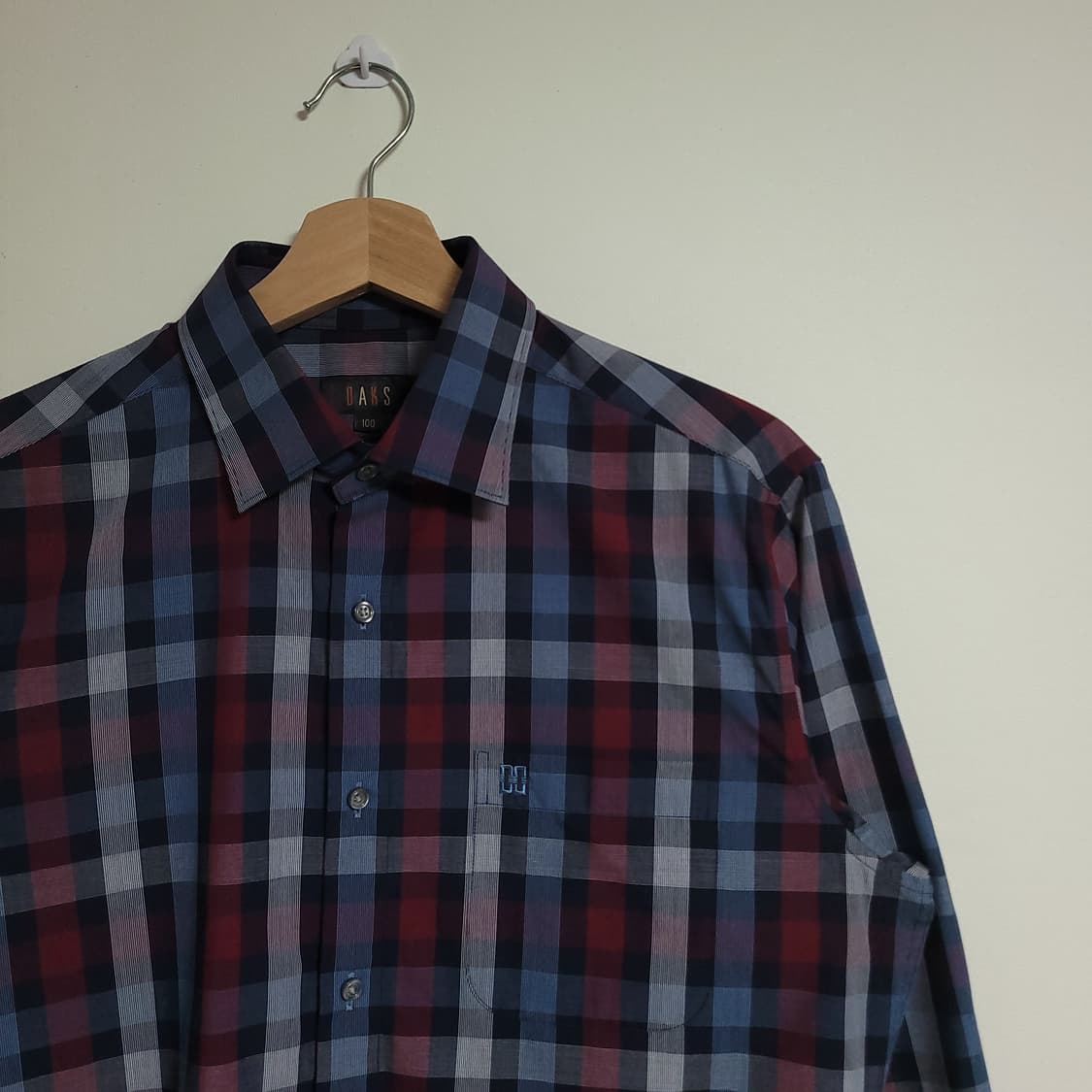 (100) DAKS 닥스 체크 긴팔 셔츠 남방 상품이미지2