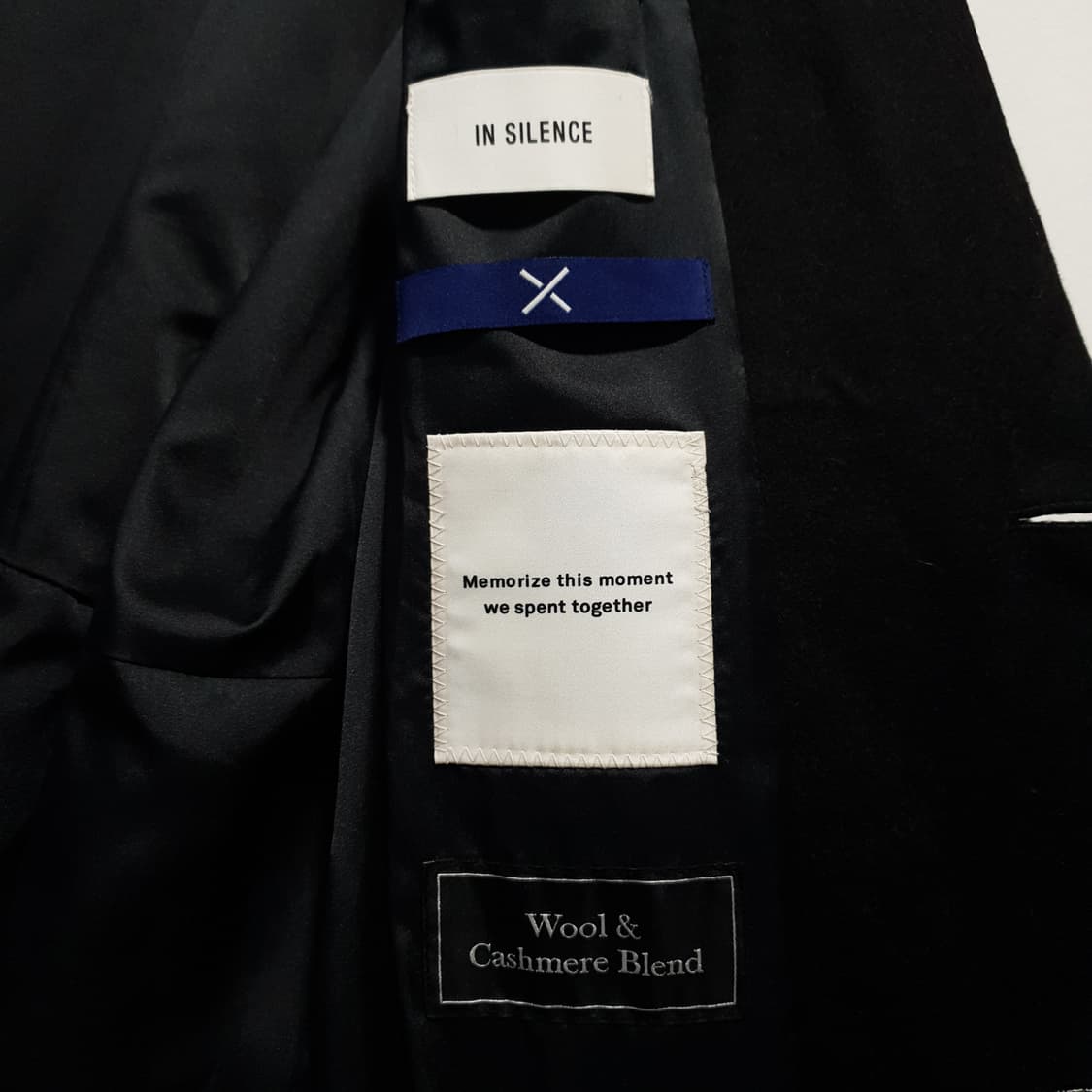 실측 XL) 인사일런스 X 분트 싱글 울 캐시미어 블렌드 코트 자켓 블랙 상품이미지7