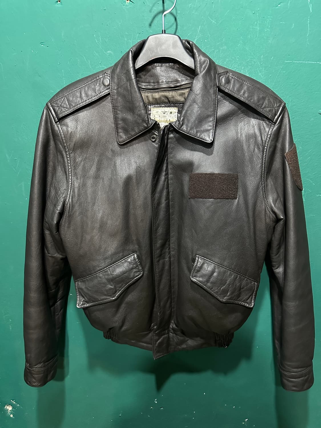 국군 양가죽 A-2자켓 브라운 95-100 상품이미지1