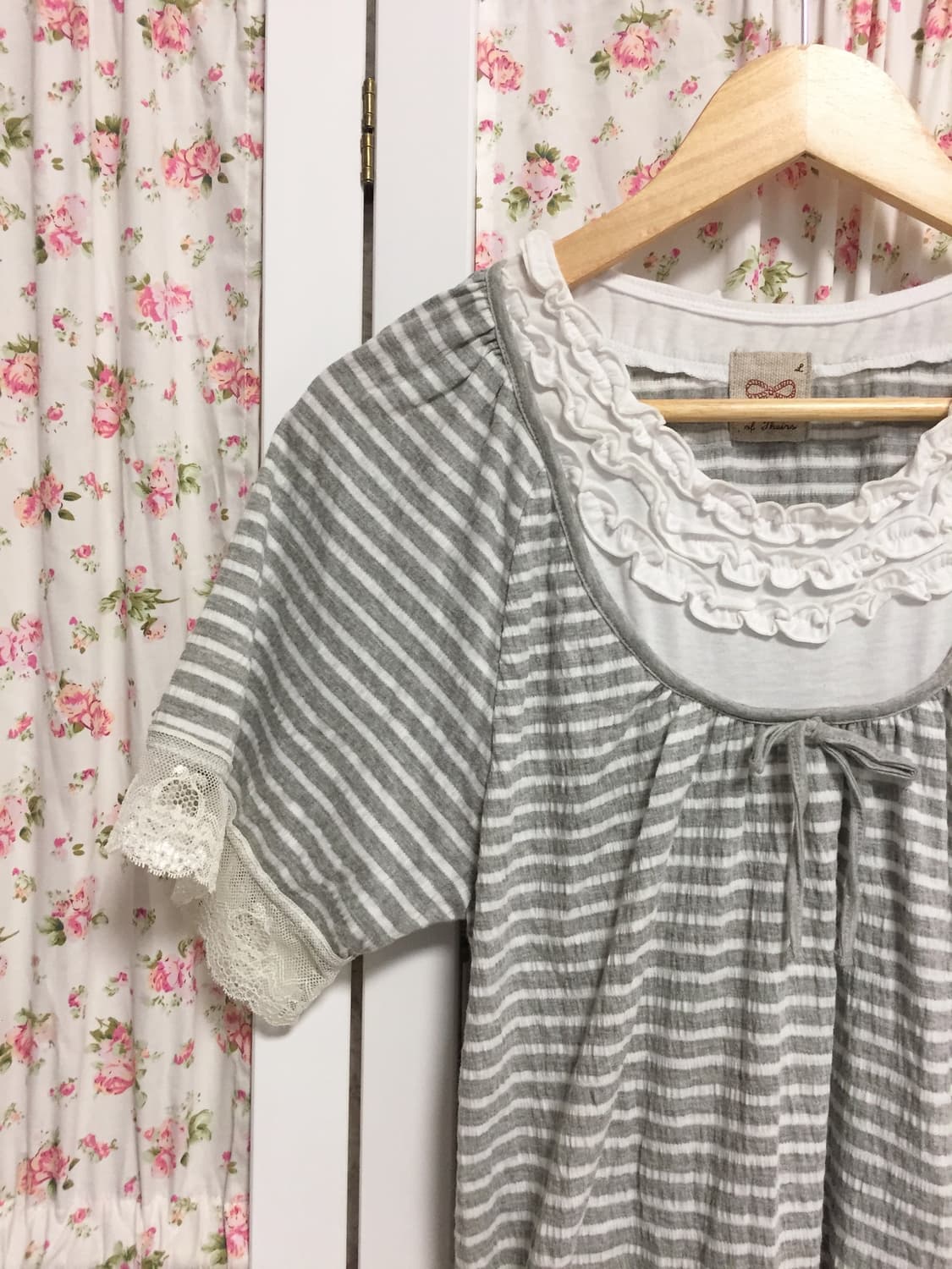 빈티지 아일릿코어 그레이 룸웨어 상품이미지3