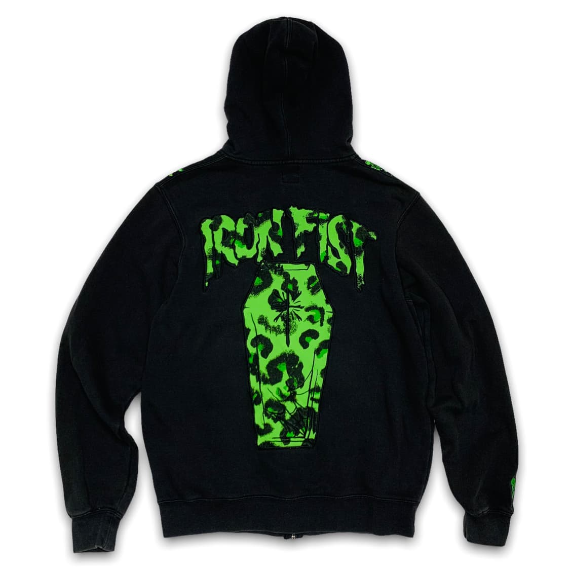 펑크 좀비 아트 호피 패턴 후디집업 상품이미지2