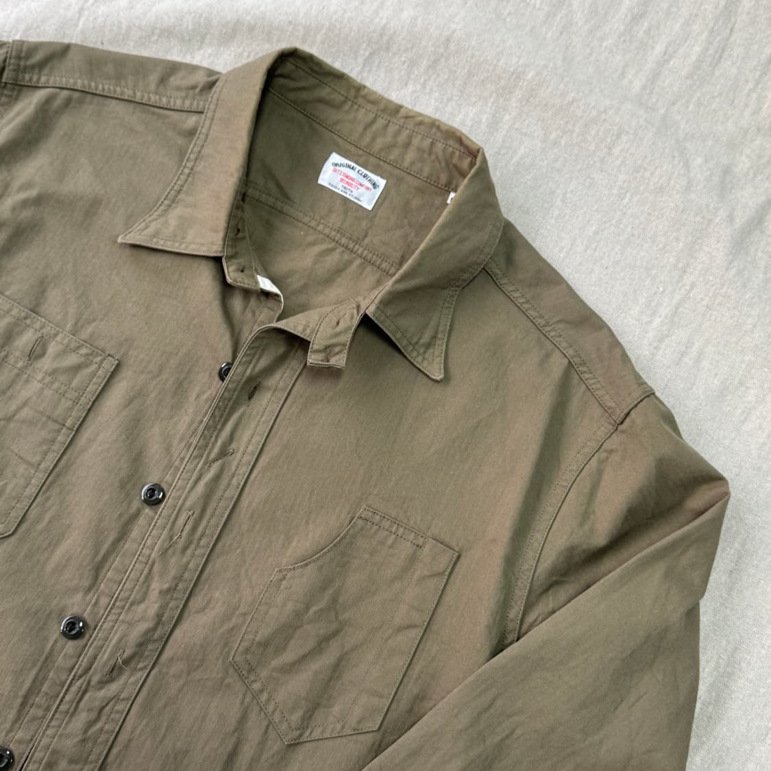 아웃스탠딩 카키 밀리터리 워크셔츠 M 상품이미지2