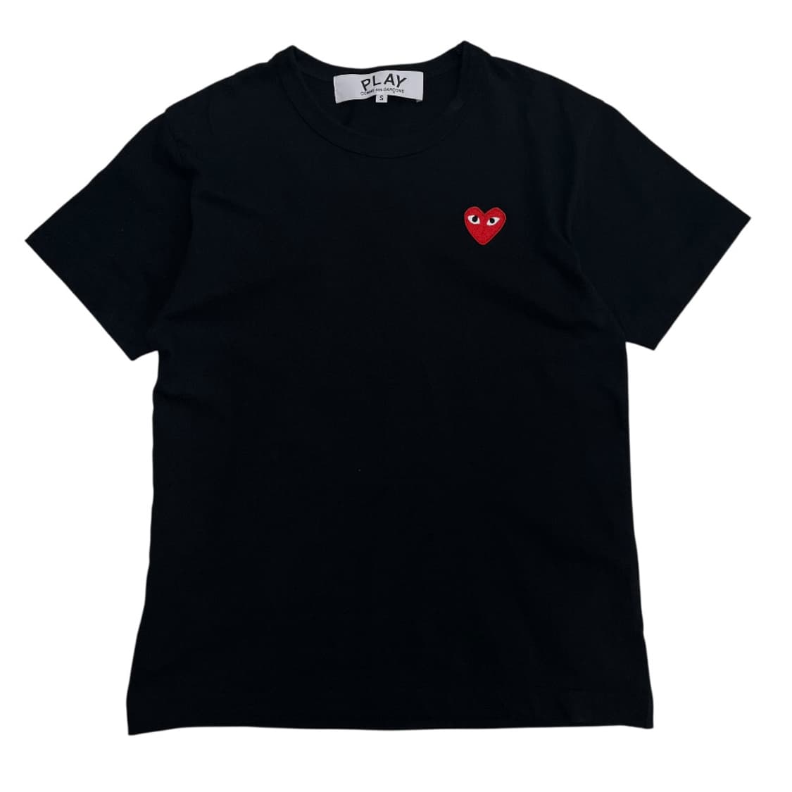 꼼데가르송 하트 와펜 블랙 반팔 S 상품이미지2