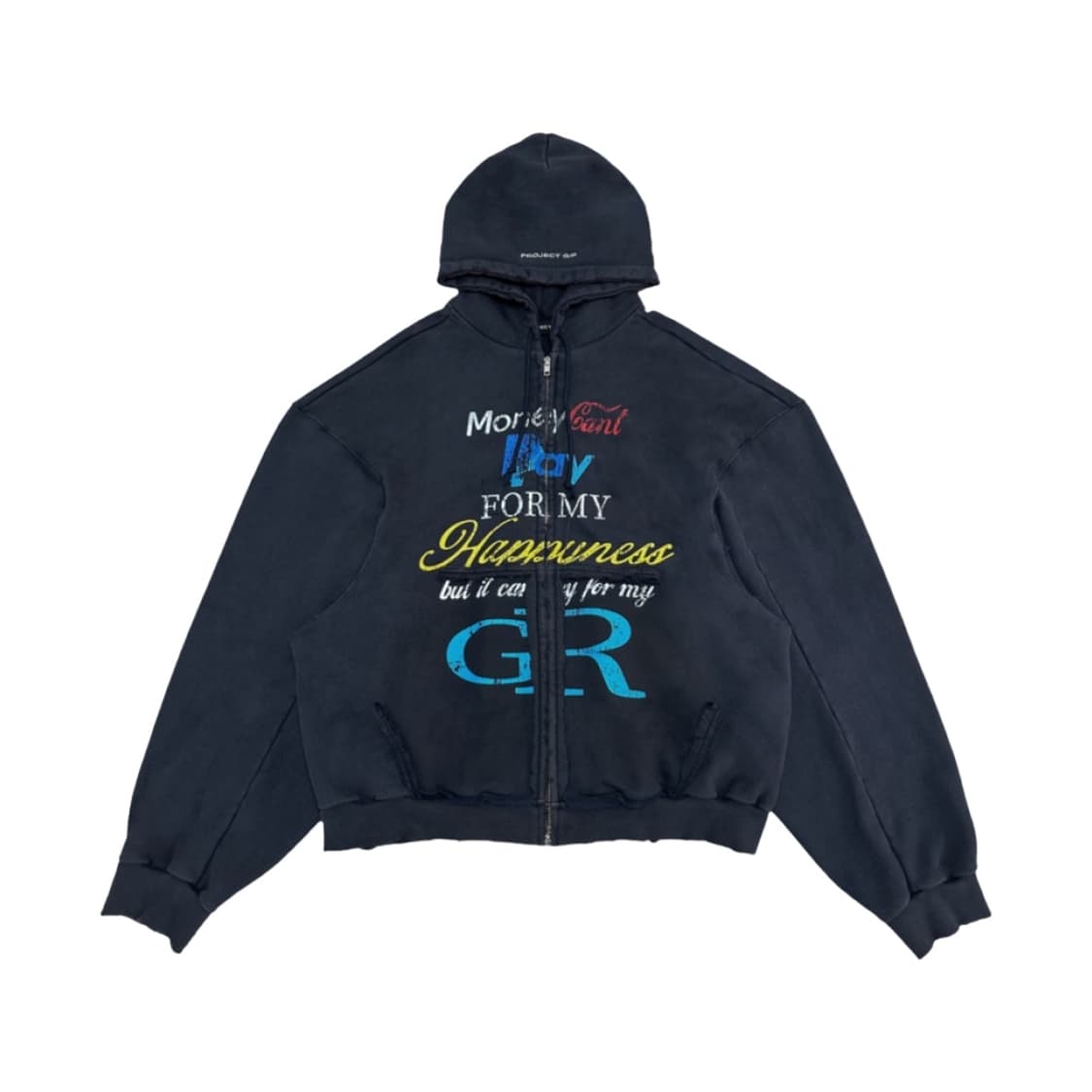 PROJECTGR 해피니스 후드집업 [NAVY,2] 상품이미지1