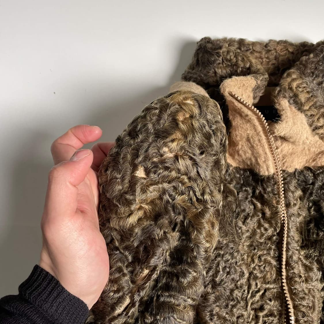 Gianfranco ferre 퓨어 라나 퍼 집업 자켓 (italy)   상품이미지9