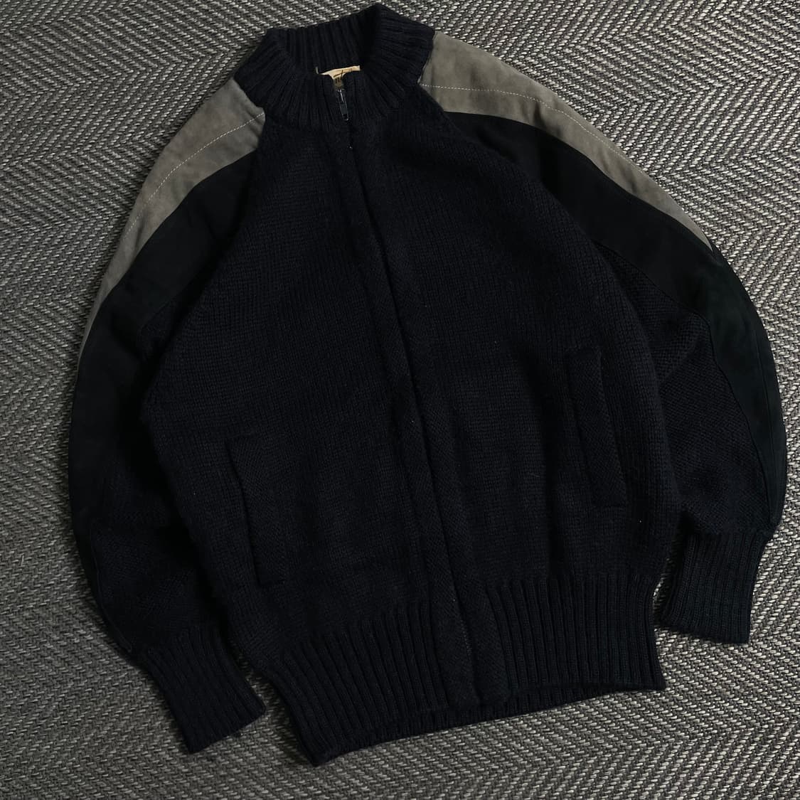 샹탈 빈티지 코만도 디테일 니트 집업 자켓y 3711 상품이미지1