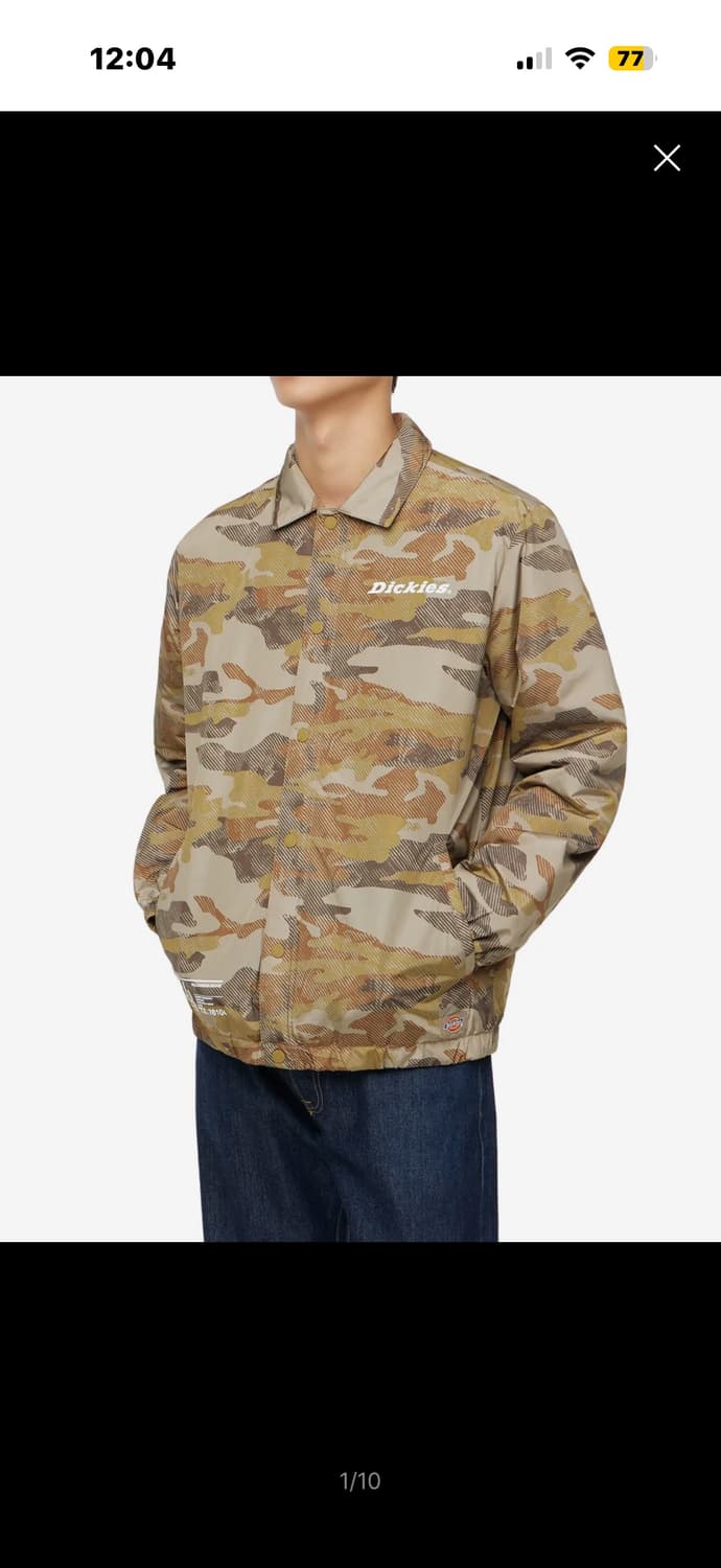 정품 디키즈 패디드 카모 퀄팅 코치자켓(M,새상품) 상품이미지2