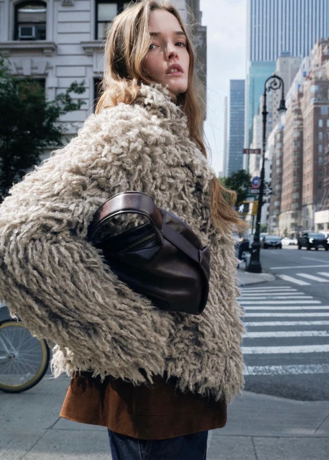 자라 zara 페이크 퍼 니트 가디건 퍼자켓 상품이미지2