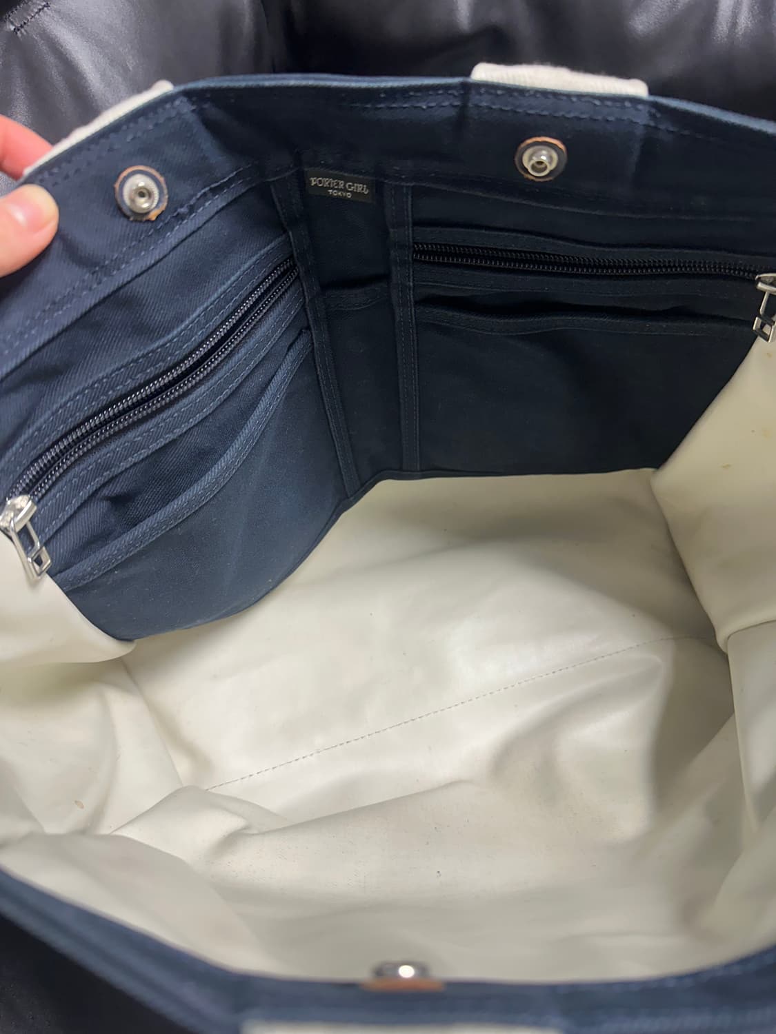 요시다 포터 캔버스 토트백 네이비 상품이미지6