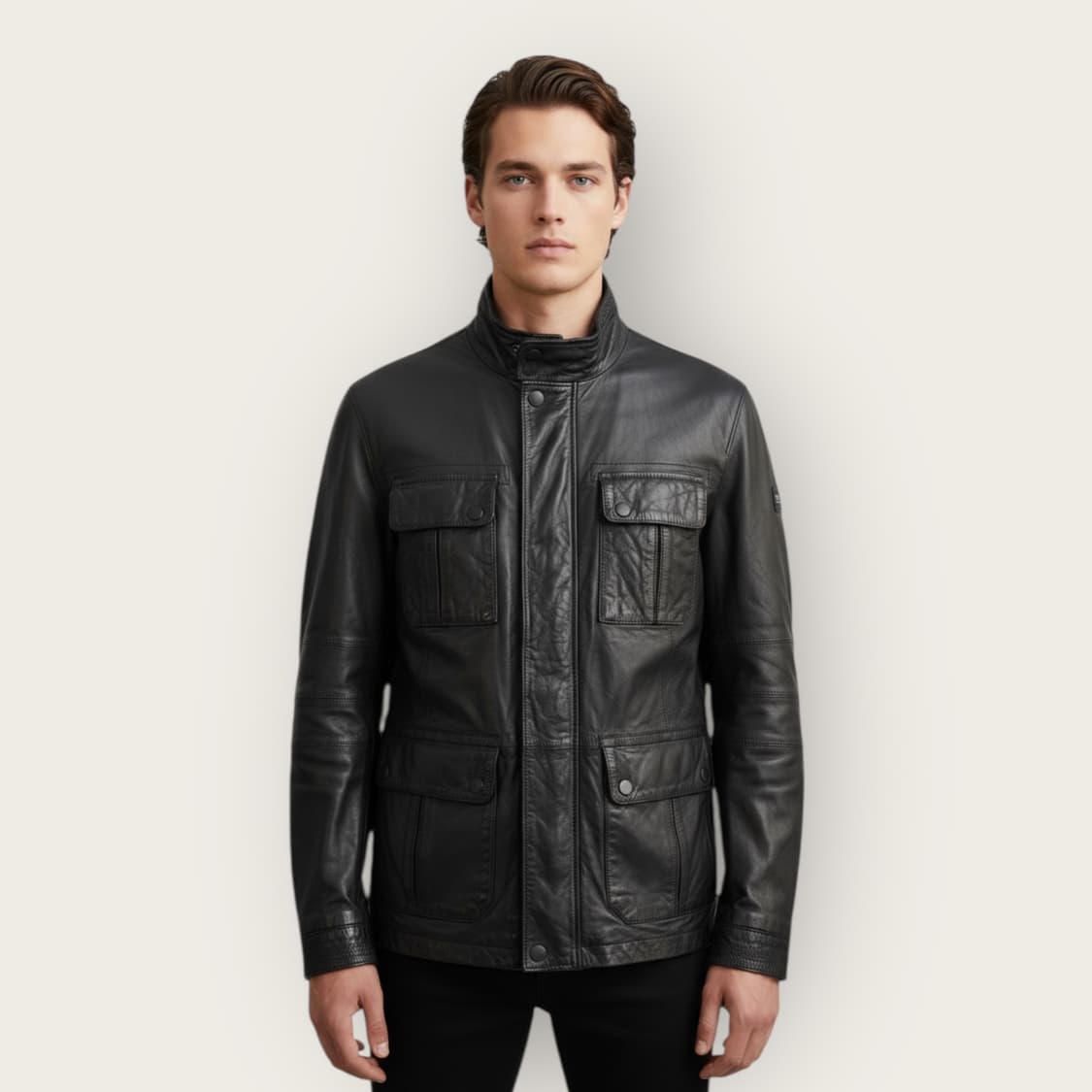 52/ 휴고보스 신형 블랙라벨 양가죽 패디드 자켓 상품이미지1