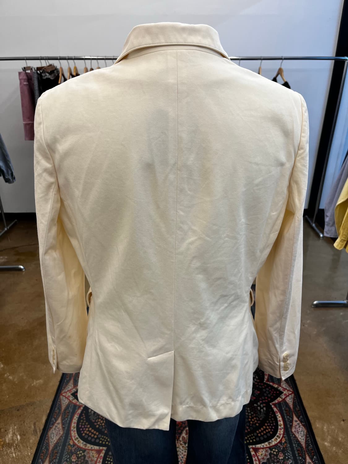 랄프 로렌 코튼 테일러드 자켓 아이보리 상품이미지4