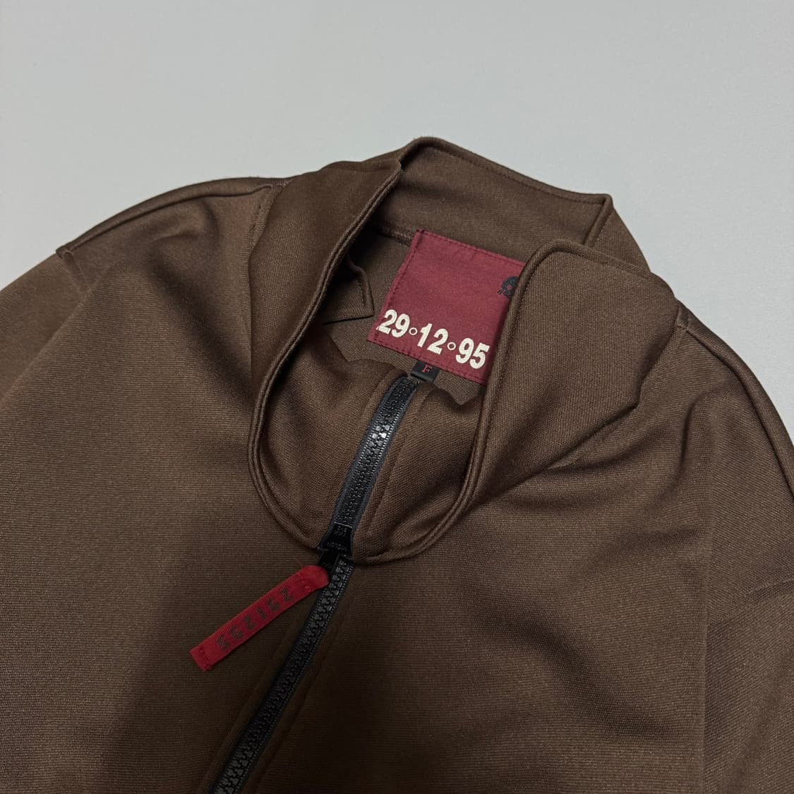 291295HOMME 브라운 하이넥 2way 집업 폴리에스터 트랙탑 상품이미지5