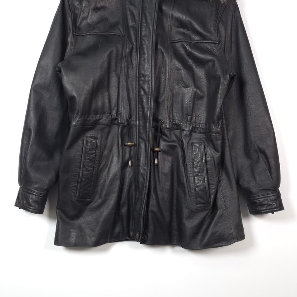 Hana Fashion 리얼 양가죽 100 퍼 후드 하프 자켓 상품이미지4