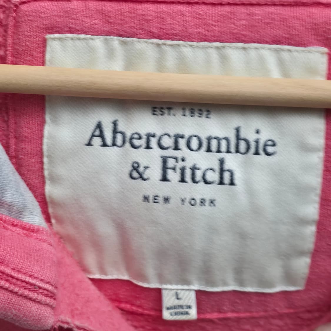 [L] 아베크롬비 핑크 후드티 상품이미지4