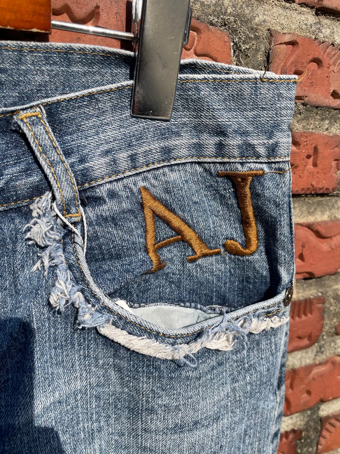 빈티지 아르마니 이글자수 부츠컷데님팬츠 상품이미지7