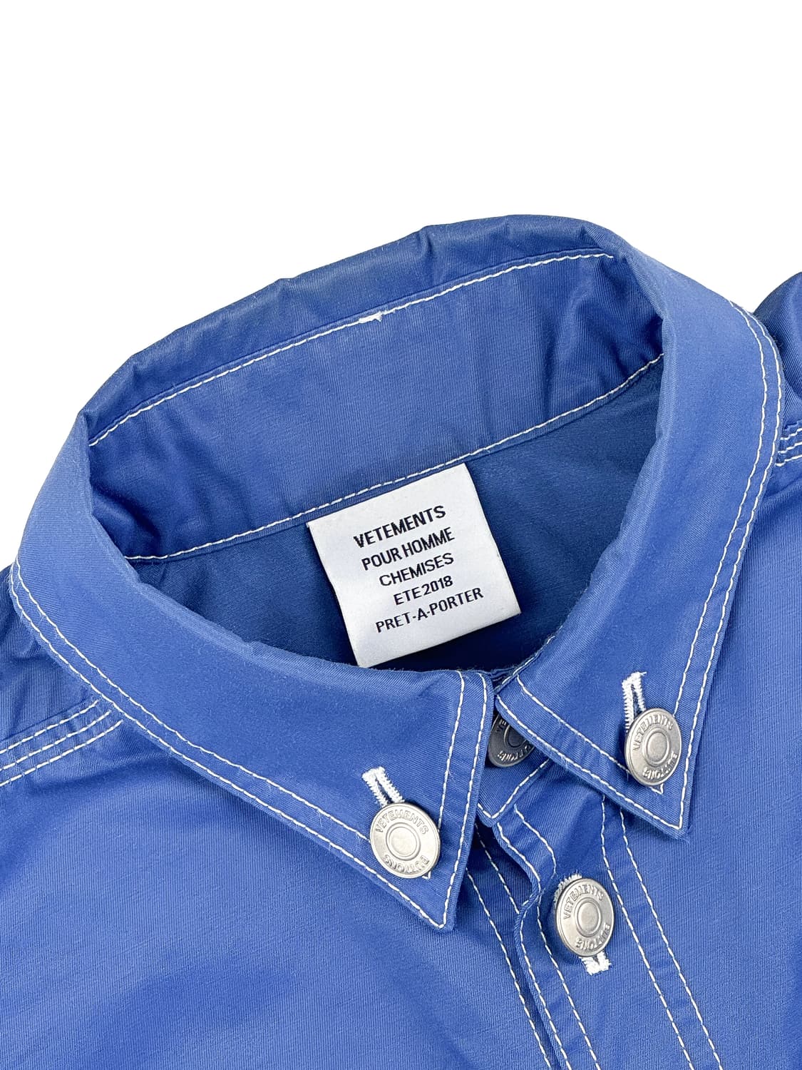 베트멍 오버핏 나일론 셔츠 블루 상품이미지3