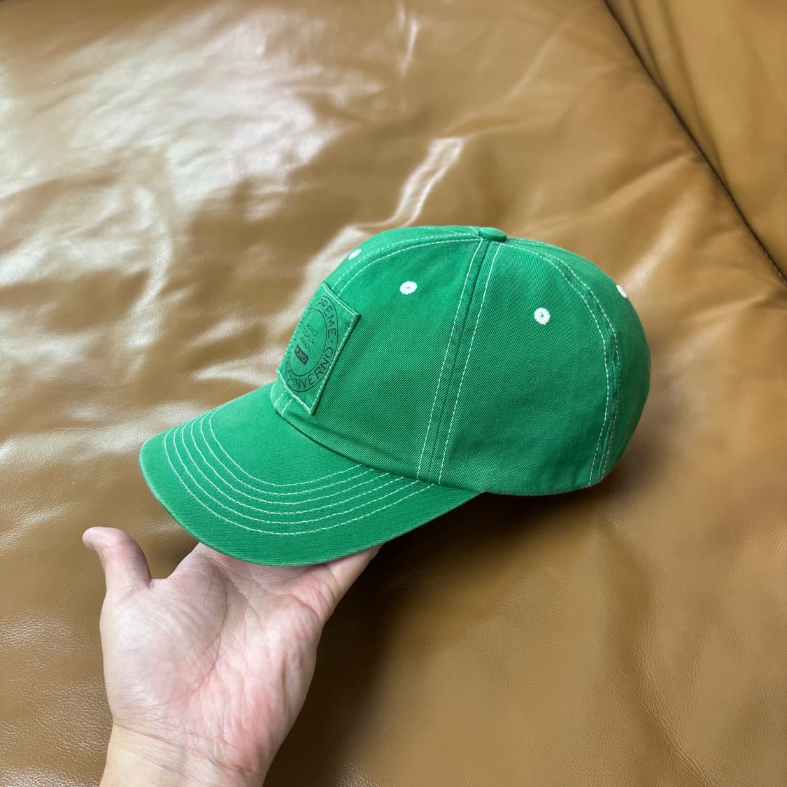 Supreme 슈프림 밀라노 스티치 그린 6패널 볼캡 모자 (Green) 상품이미지4