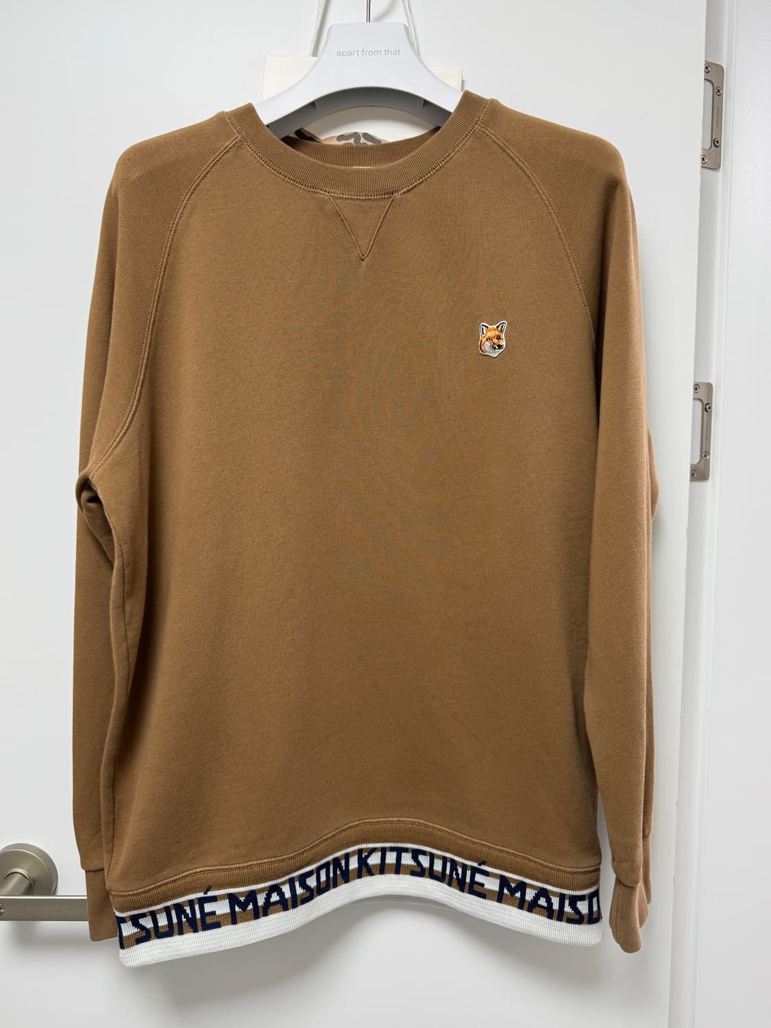 메종키츠네 브라운 폭스 패치 맨투맨 스웻셔츠 남녀 공용 XL 상품이미지1