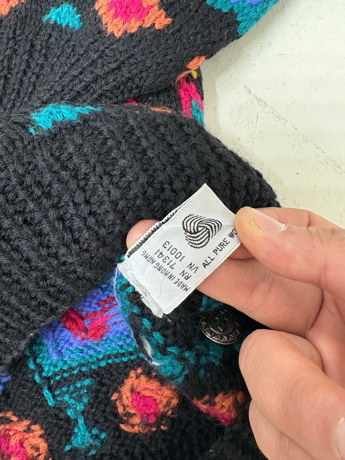 80’s LL Bean Cable Knit Wool Cardigan 상품이미지6