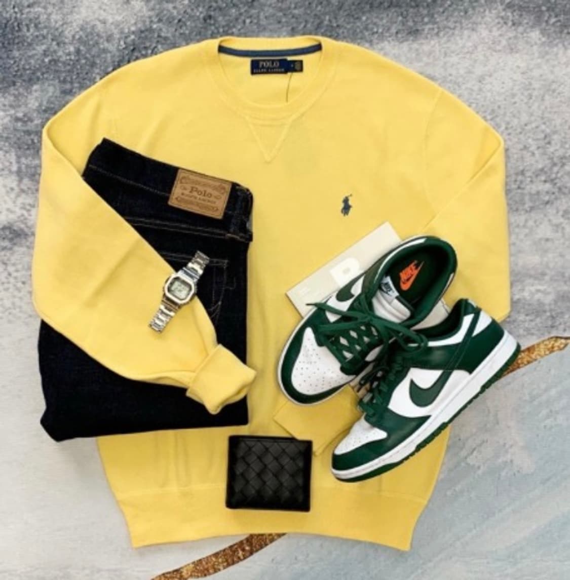 폴로 랄프로렌 맨투맨 옐로우 M (콤드 코튼 니트스웨터) 상품이미지10