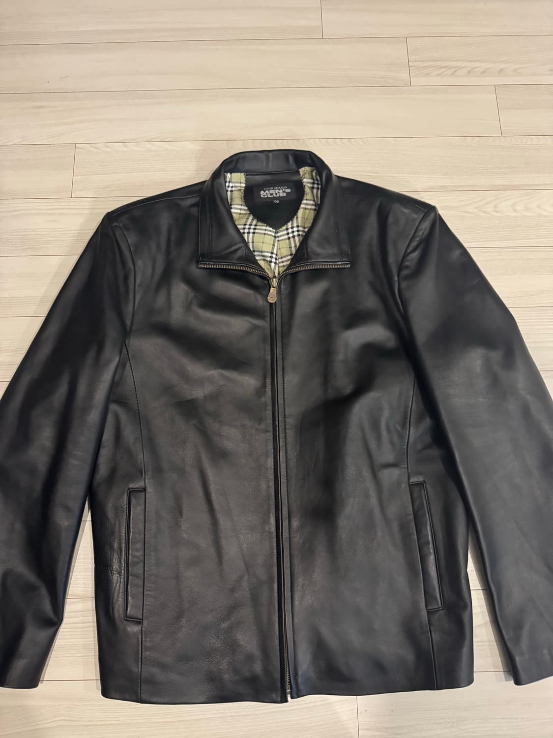 빈티지 하이넥 레더자켓 상품이미지2